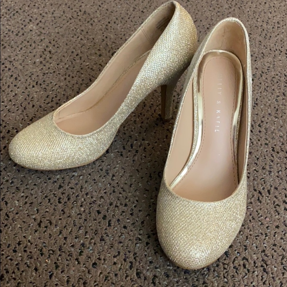 Kelly & Katie gold heels